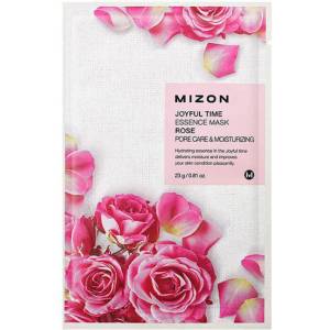 Mizon Joyful Time Essence Mask Rose, листова маска за лице с екстракт от роза (8809479166444)