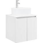 vidaXL Монтирана на стена мивка и тоалетка Бяло 49, 5 x 44, 5 x 65 см (890432)