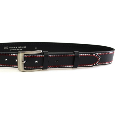 Penny Belts pánský kožený opasek 02NKS-2-B-CV černý