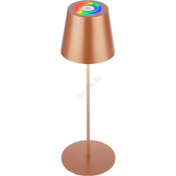 Briloner 7510013-LED RGB Димируема настолна лампа CALIDA 2, 5W/5V IP44 1200mAh бронзова (BL2303)