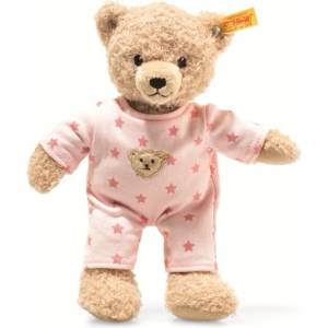Steiff Friends Мече момиче бебе с пижама, розова плюшена играчка (241659)