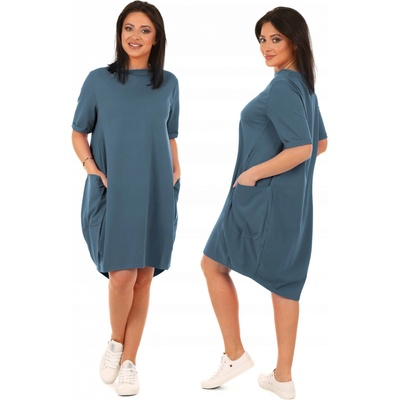 Fashionweek teplákové letné šaty s vreckami Oversized Mf403 Jeans
