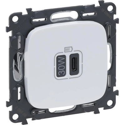 Legrand Розетка USB за зареждане тип C Power Delivery 30W цвят Бял Valena Allure (комплект с механизъм) - 755506 (755506)