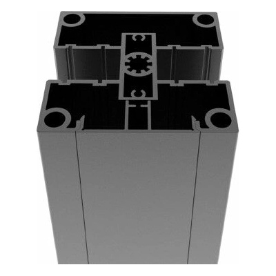 Set hliníkového stĺpika 80x80 a krycej lišty - 1850mm R7016
