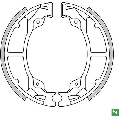 NEWFREN brzdové čelisti - pakny zadní KAWASAKI KD 80 88-90, KDX 200 83-88, KH 125 77-81, KX 125 82-85 (110X30mm)