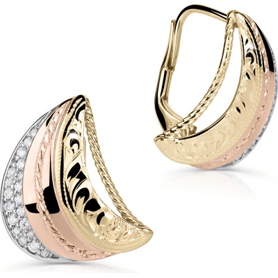 Danfil dámské zlaté 4542 lesklý povrch zapínání klapka