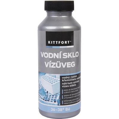 KITTFORT VODNÉ SKLO Vodný roztok kremičitanu sodného 0,5 l