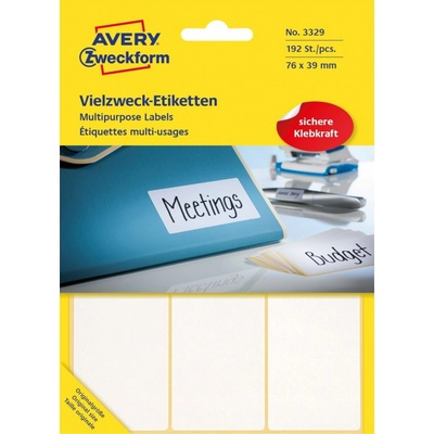 Avery Zweckform 3329 Samolepící etikety 76x39mm 192 ks bílá