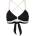 Seafolly Дамско бикини горнище Seafolly Band Wave Fit Trim Front Bralette Bikini top - Black - размер 32 (EU) (150-6612-0111)