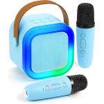 EmonaMall Детска караоке колонка с два микрофона, LED светлини и Bluetooth EmonaMall - Код W5659 (W5659-201805331-2002018053311)