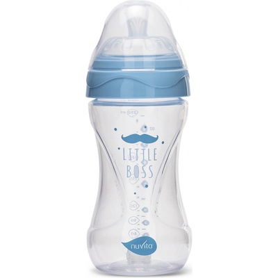 Nuvita lahvička Mimic Transparent blue 250ml