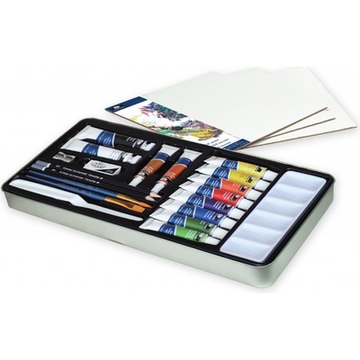 Sada akrylových barev v plechovém boxu – Zboží Dáma