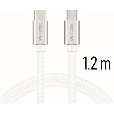 Swissten 71527203 USB-C/USB-C, 1,2m, stříbrný