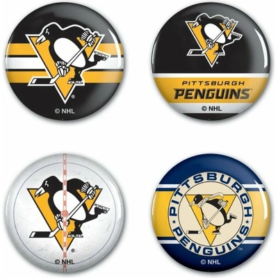 WinCraft Sada Pittsburgh Penguins NHL Button 4 Pack