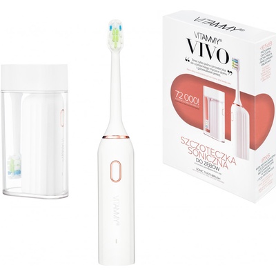 VITAMMY VIVO Pink Sonická zubná kefka s puzdrom biela