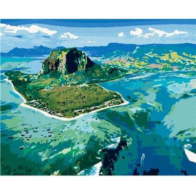 zuty Malování Podle Čísel Ostrov Mauricius 80 x 100 Cm Plátno Rám