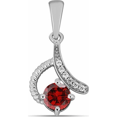 Nefertitis Přívěsek stříbrný s broušeným granátem a zirkony 026632 GT NF55738