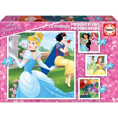 Educa Disney Princezny progresivní 12-16-20-25 dílků