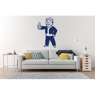 Lepy Samolepka na stenu Fallout - Vault Boy Farebná varianta: Karafiátová ružová, Velikost (šírka x výška): 45x67cm