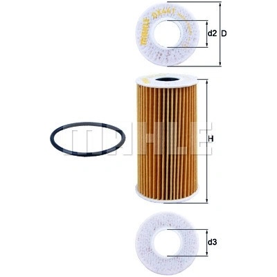 Olejový filter MAHLE ORIGINAL OX 441D (OX441D)