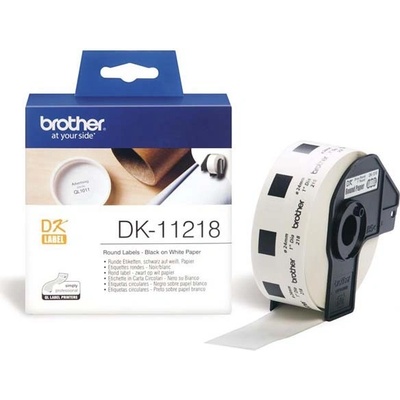 Papírové štítky Brother DK11218, 24mm, bílá, 1000 ks, pro tiskárny řady QL