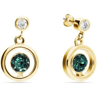 Spark se Swarovski Elements Punct gold KCG1088SS18EM Emerald zelené