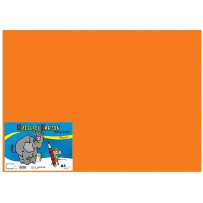 Kreslicí karton A1/180g/10lis oranžová