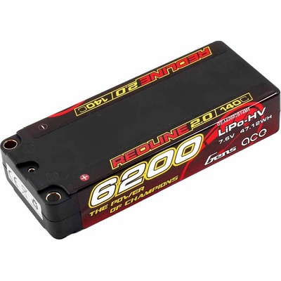 GensAce Redline 2.0 Mid Size 2S HV 7.6V-140C-6200 113x47x22mm 228g