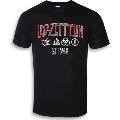 NNM тениска метална мъжки Led Zeppelin - Символи Est 68 Черен - NNM - RTLZETBSYM