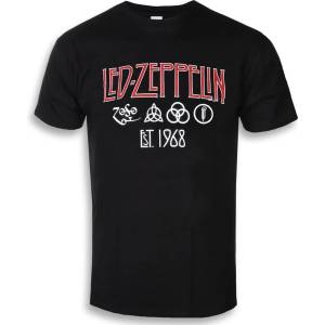 NNM тениска метална мъжки Led Zeppelin - Символи Est 68 Черен - NNM - RTLZETBSYM