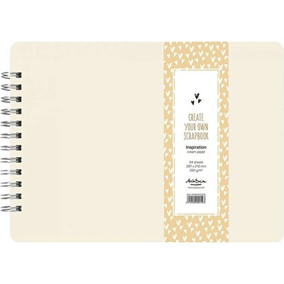 Album kroužkové Scrapbook Inspiration krémové (250g/m2, 24 listů) A4 – Zboží Dáma