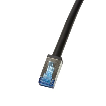 LogiLink Пач кабел, външен, Cat. 6A, S/FTP, черен, 3 м