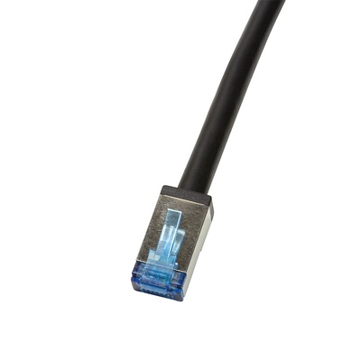 LogiLink Пач кабел, външен, Cat. 6A, S/FTP, черен, 3 м