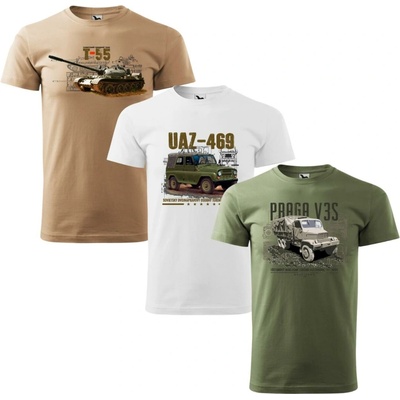 Tričko 3x akciový set Tank V3S UAZ