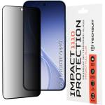 Techsuit Стъклен протектор за Oppo Reno15 F / Reno15 FS 5G - Techsuit 111D Privacy Full Glue - Черен