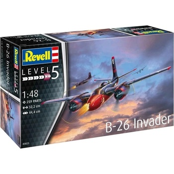 Revell Самолет за сглобяване REVELL Бомбардировач B-26B Invader 259 части (R03823)