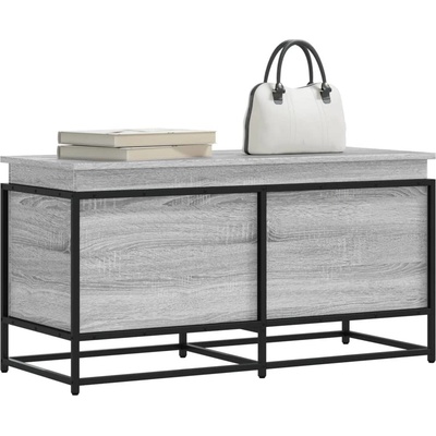 VidaXL Úložný box s víkem šedý sonoma 100 x 40 x 51,5 cm kompozitní dřevo
