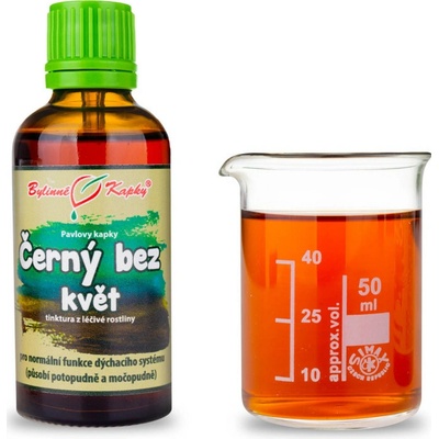 Baza čierna kvet kvapky tinktúra 50 ml