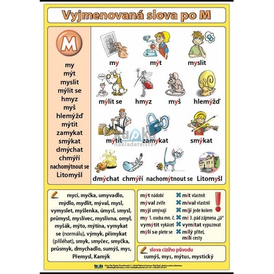 Vyjmenovaná slova po M A4 (30x21 cm)