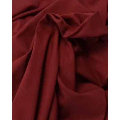 Bavlněný úplet s elastanem, 1 metr, 185gr/m2, vínový