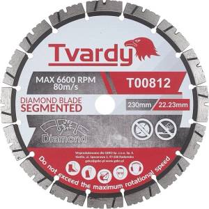 Tvardy Сегментиран диамантен диск 230x12x22, 23мм 63187 (T00812)