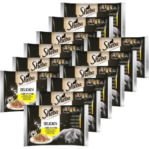 Sheba Delicacy Пилешки асортимент консерви 12 x (4 x 85 г)