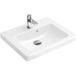 Villeroy & Boch Subway 2.0 - Умивалник за мебели 45x37 см, с преливник и отвор за батерията, керамичен плюс, бял 7315F5R1 (7315F5R1)