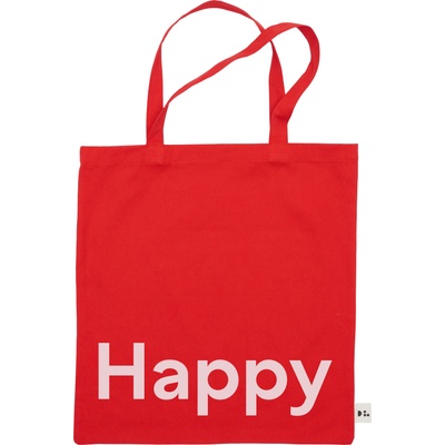 Design Letters Чанта за пазаруване Design Letters Happy червена (10503002REDFLHAPPY)