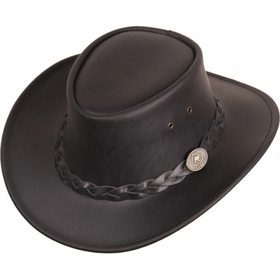 Scippis Klobouk australský kožený Bushman černá