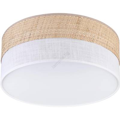 LAMKUR Плафон SIRJA DOUBLE BOHO, 2xE14/15W/230V, Ø 35 см, бежово/бяло (LA59792)