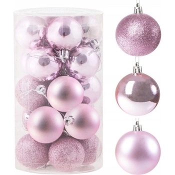 SPRINGOS Vianočné banky ružové mix 3cm sada 30ks