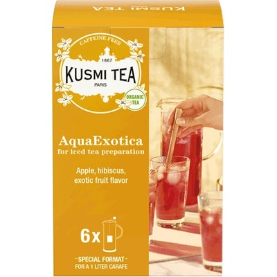 Kusmi Tea Porcovaný ovocný čaj AquaExotica Bio 6 velkých sáčků