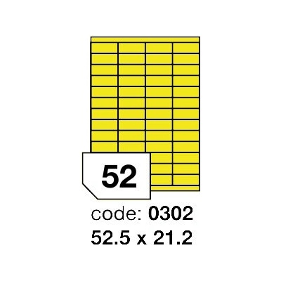 Rayfilm 52,5x21,2 mm 300 archů, matně žlutá, R0121.0302D