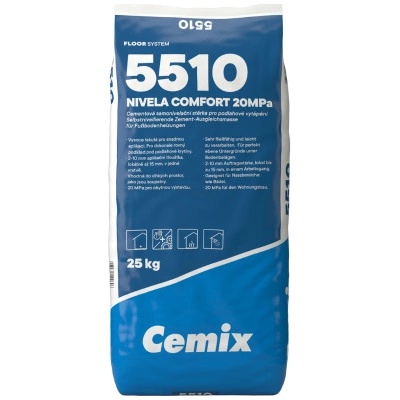 Cemix Samonivelační stěrka Cemix 5510 NIVELA COMFORT 20 MPa 25 kg